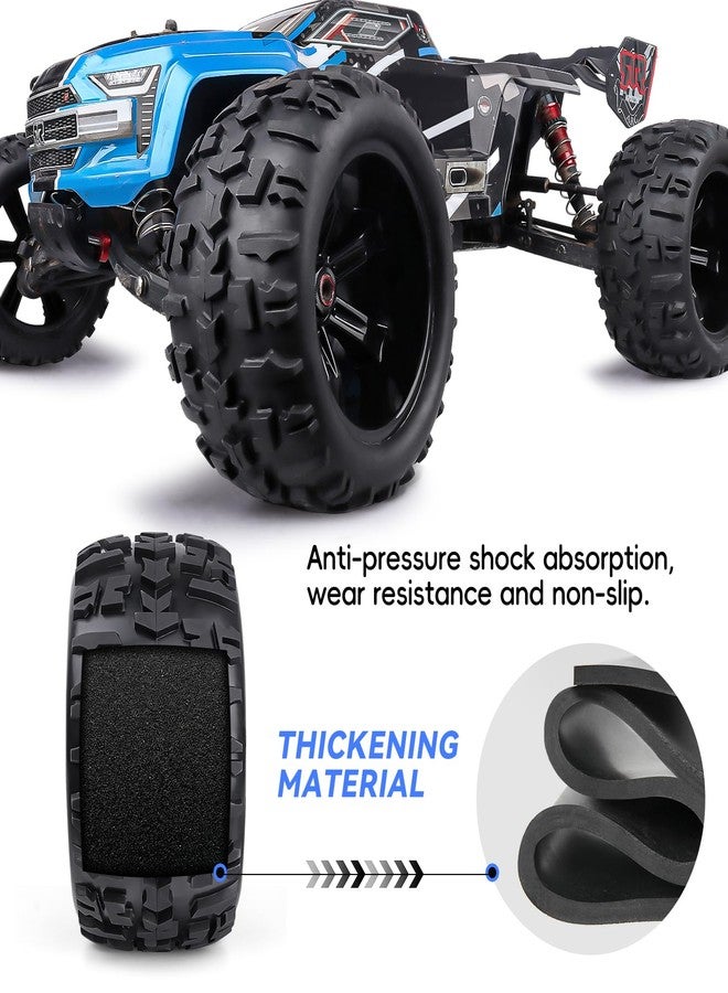 AllinRC Pre-Glued Monster Truck Wheels and Tires with 17mm Hex Hubs for 1/8 Scale Brushless Traxxas E-Revo Maxx Redcat Landslide XTE (4PCS) - Image 4